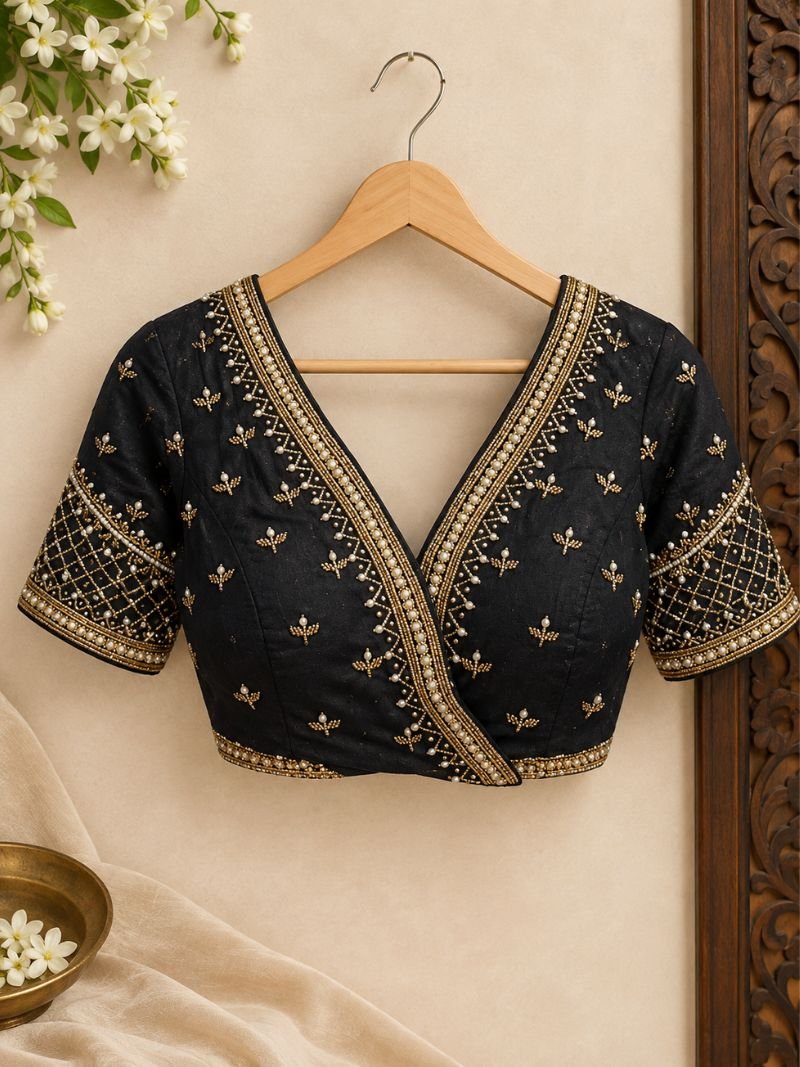 Midnight Royale Sana Silk Zari Buti Saree