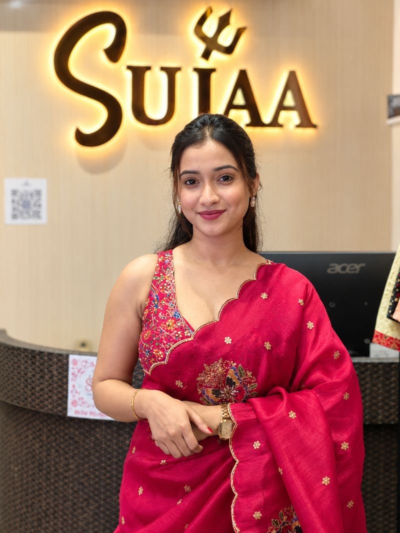 Roselle Silk Organza Saree