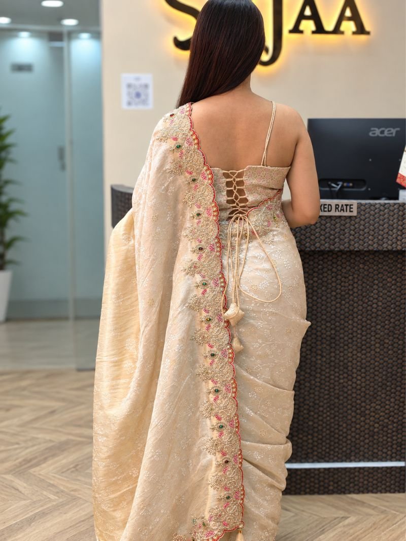 Aurelia Pearl Handwork Fancy Saree