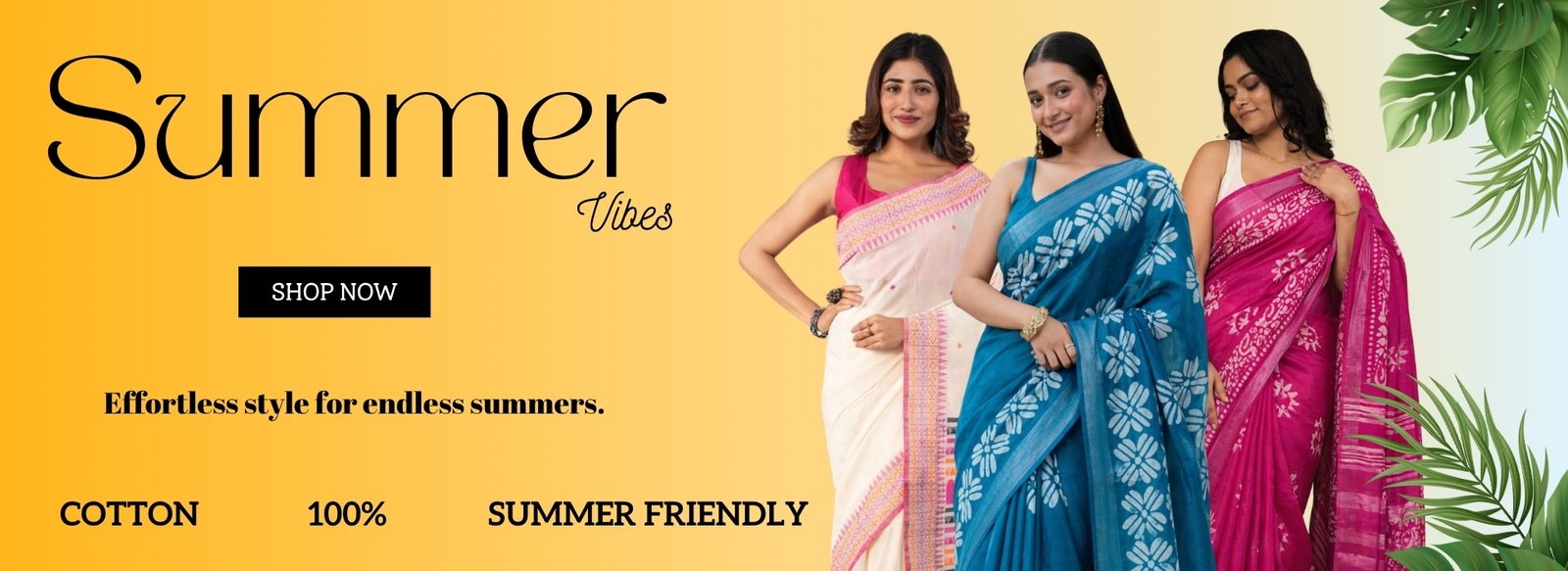 Yellow and White Modern Fashion Store Special Promo Summer Sale Banner (1)